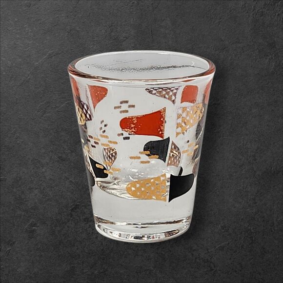 Vintage 2 Anchor Hocking Shot Glasses Mid-Century Barware Mismatched Set MCM - Picture 7 of 10